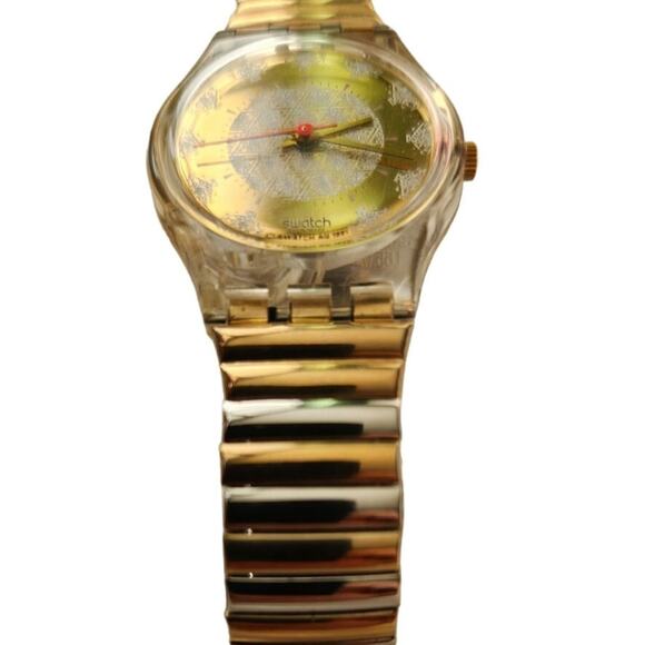 Vintage Swatch lady watch "Perlage" LK133. New old stock in box with flex band - Picture 4 of 8